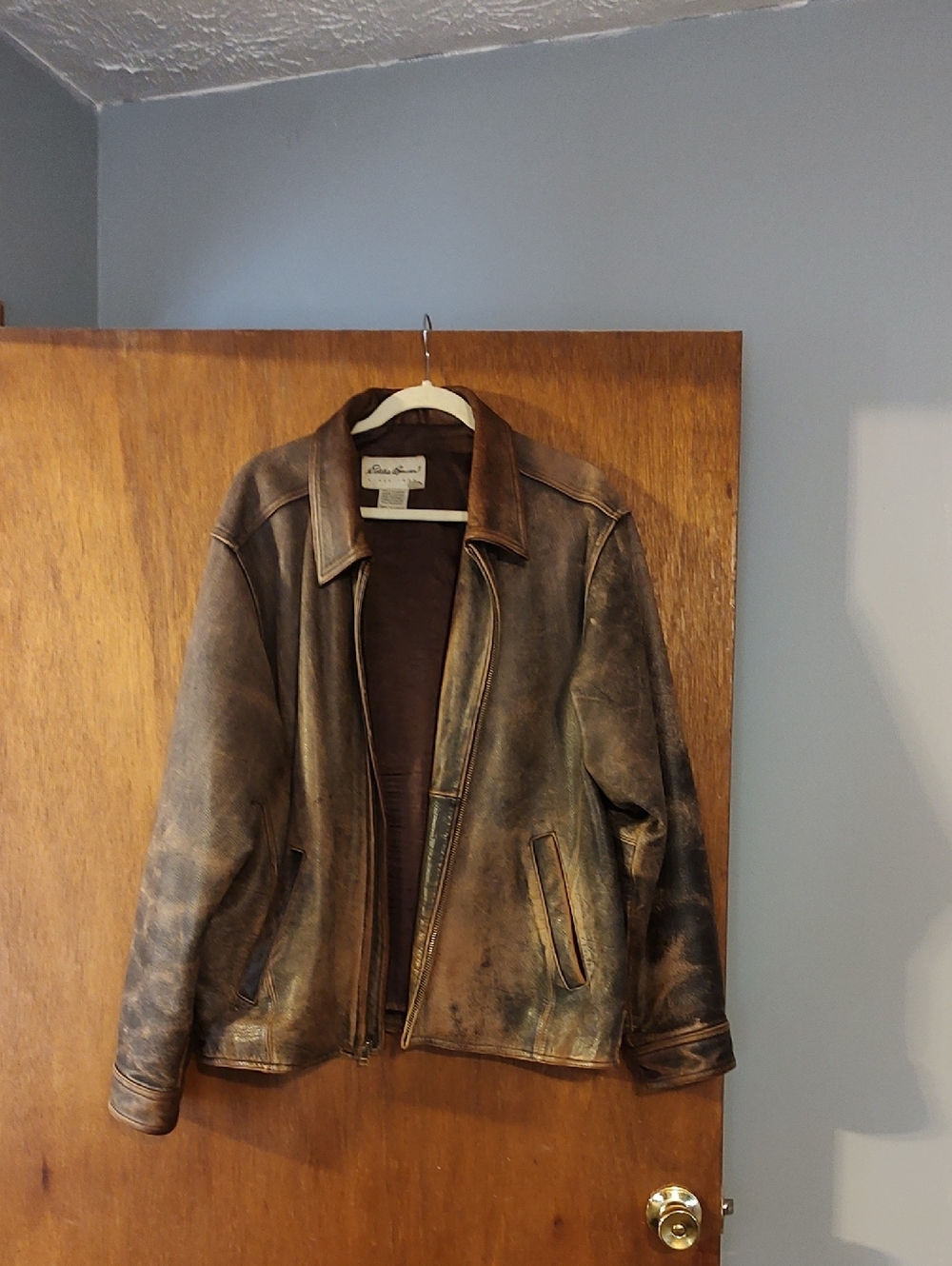 Eddie Bauer Distressed Leather Jacket